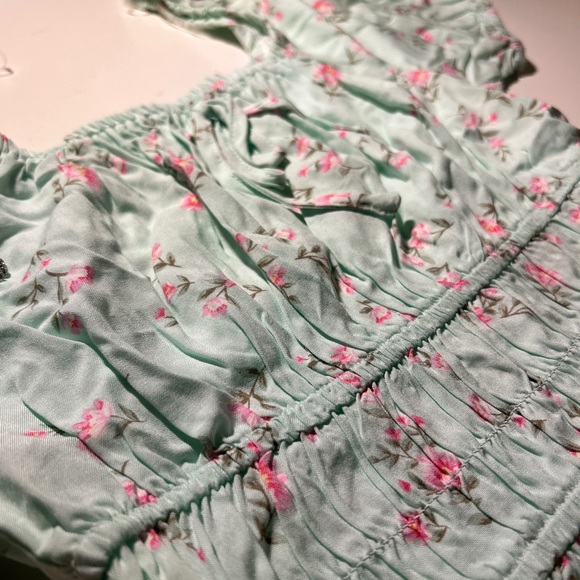 Teal Floral Crop Top | ARDENE | - Picture 4 of 5